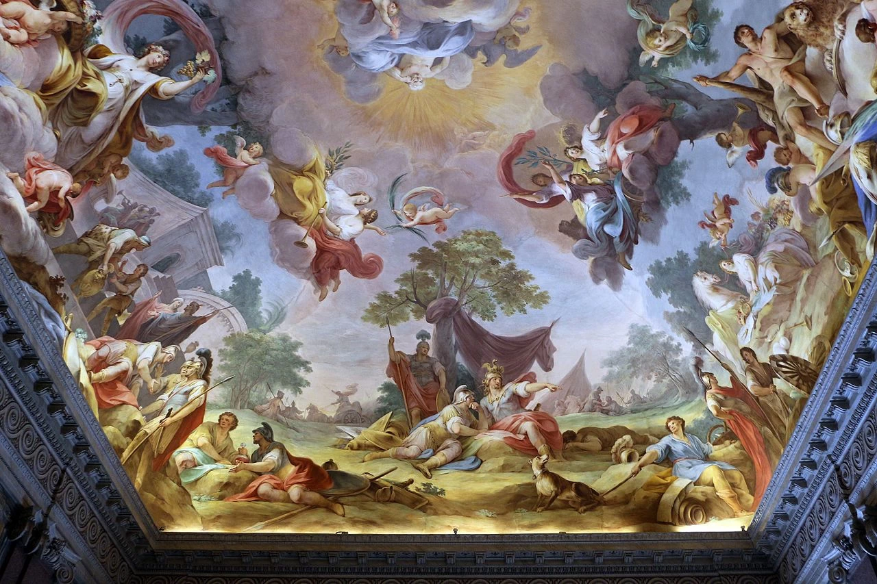 Reggia di caserta, sala di alessandro, matrimonio di alessandro e roxane